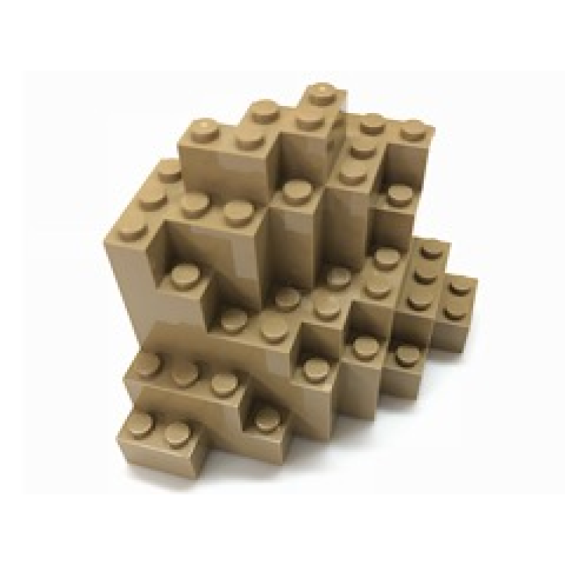 Rots Paneel 8x8x6 hoek Dark Tan